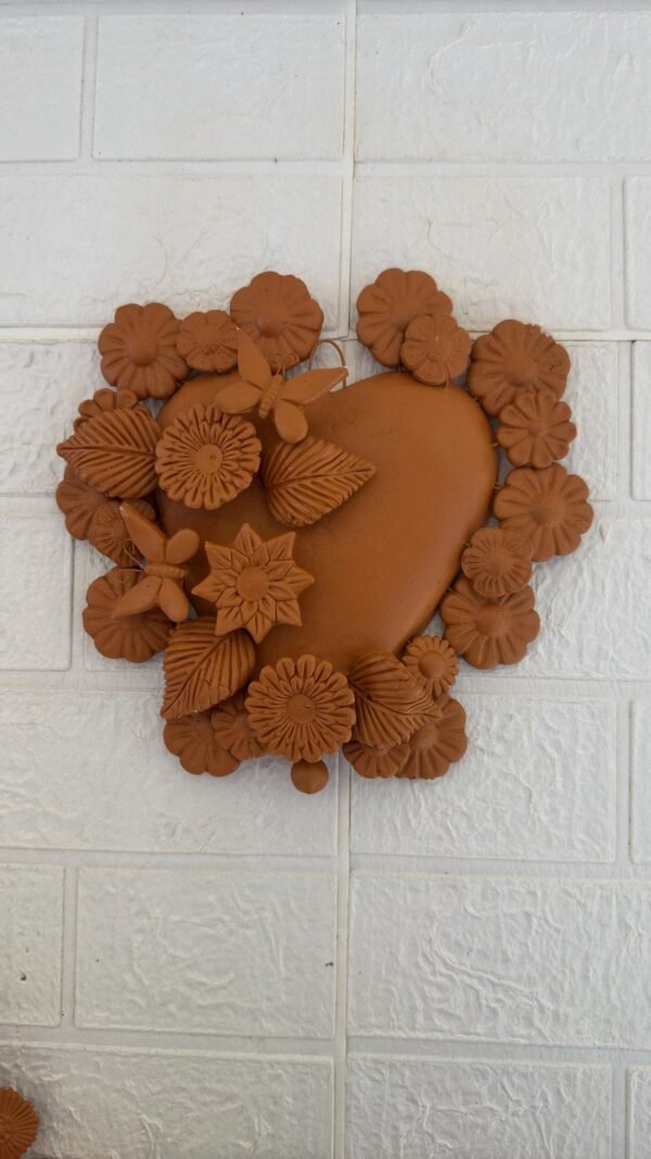 Mexican decoration, Mexican heart, Heart wall hanging, Decorative heart, Rustic heart decor, Heart statue
