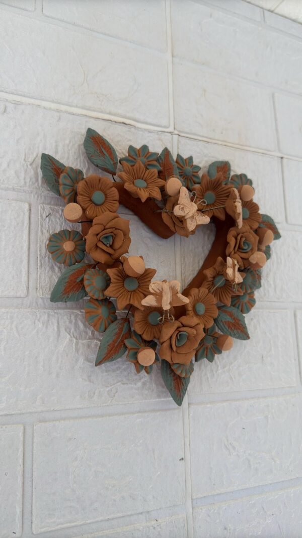 Filigrana Clay Heart Wall Hanging Ornament Artistic  Oaxaca México By Artisans Handmade Crafts, Home Decor Folk Art,  Pastillaje Technique - Image 2