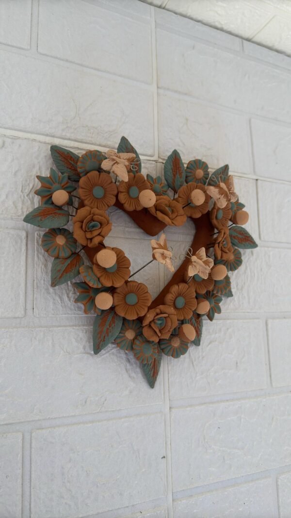 Filigrana Clay Heart Wall Hanging Ornament Artistic  Oaxaca México By Artisans Handmade Crafts, Home Decor Folk Art,  Pastillaje Technique - Image 2