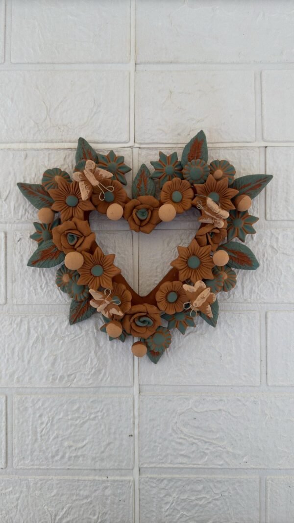 Filigrana Clay Heart Wall Hanging Ornament Artistic  Oaxaca México By Artisans Handmade Crafts, Home Decor Folk Art,  Pastillaje Technique