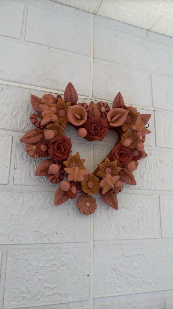 Filigrana Clay Heart Wall Hanging Ornament Artistic  Oaxaca México By Artisans Handmade Crafts, Home Decor Folk Art,  Pastillaje Technique - Image 2
