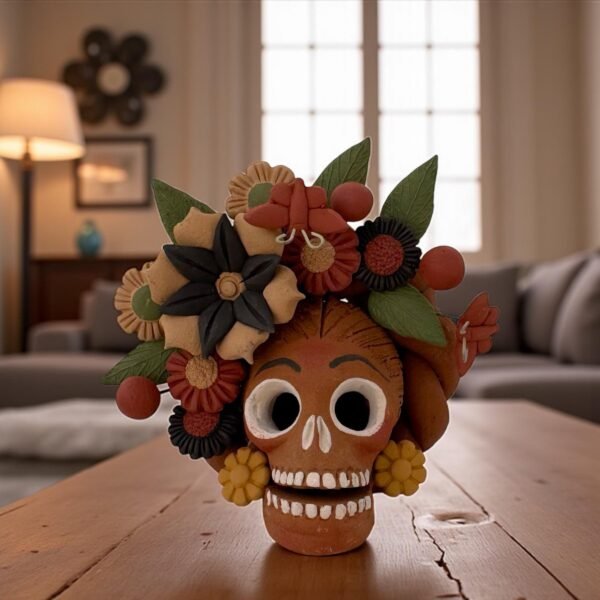 Pigment Clay Skull Día De Los Muertos Frida Artistic  Oaxaca México By Artisans Handmade Crafts, Home Decor Folk Art,  Pigmentos Naturales