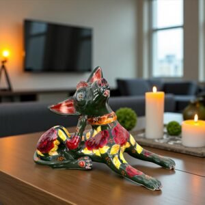 Talavera Xoloitzcuintle, Ceramic dog, Talavera Pottery, Authentic Puebla Mexico Pottery, Xolo Statue, Dog Sculpture Xoloitzcuintle