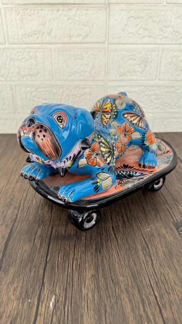 Talavera English Bullgod, Ceramic dog, Talavera pottery, Mexican pottery, English Bullgod statue, Dog sculpture - Image 2