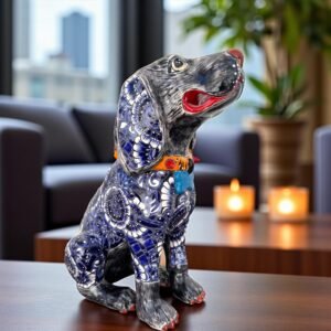 Talavera Dalmatian Dog Sculpture  Ceramic Dog, Talavera Pottery, Puebla Mexican Pottery, Cocker Spaniel Statue Handmade And Hand Painted