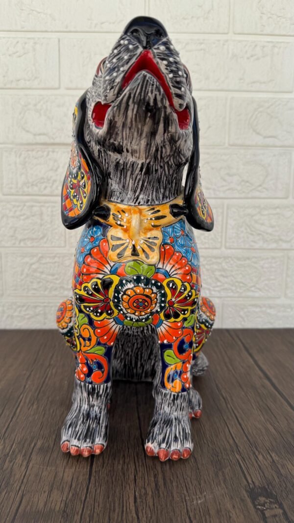 Talavera Dalmatian Dog Sculpture  Ceramic Dog, Talavera Pottery, Puebla Mexican Pottery, Cocker Spaniel Statue Handmade And Hand Painted - Image 2
