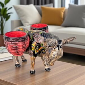 Donkey Pot Planter (2) Talavera  Figurine  Ceramic Pottery Artisan Hand Painted Farmhouse Decor Vibrant Folk Art from Puebla  Decor Burrito