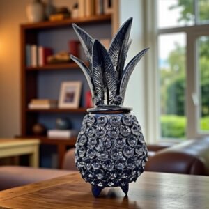 Mexican pottery, Pineapple decor, Mexican decoration, Pineapple sculpture, Glazed clay pineapple, Pottery from Michoacan