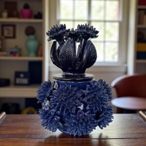 Mexican pottery, Pineapple decor, Mexican decoration, Pineapple sculpture, Glazed clay pineapple, Pottery from Michoacan