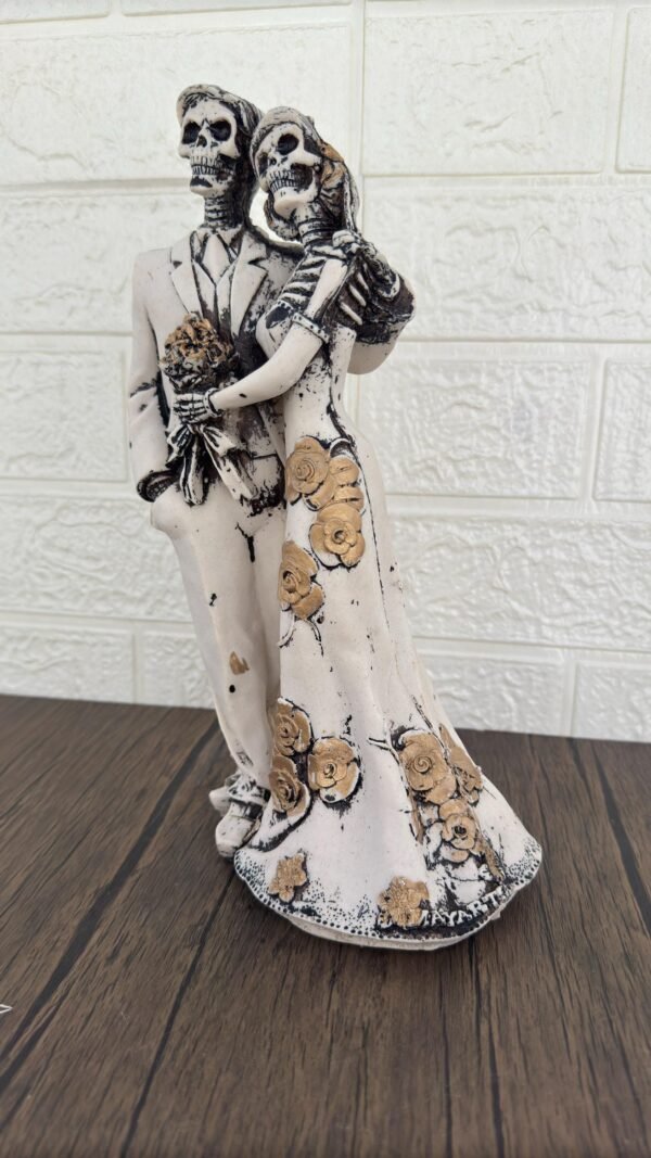 Couple Catrina, Dia De Los Muertos - Day Of The Dead, Human Skeleton, Mexican Catrina, Skull Sculpture,  Catrina Skeleton Figurine Ofrenda - Image 2
