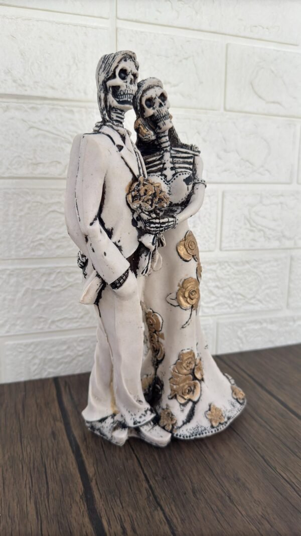 Couple Catrina, Dia De Los Muertos - Day Of The Dead, Human Skeleton, Mexican Catrina, Skull Sculpture,  Catrina Skeleton Figurine Ofrenda - Image 2