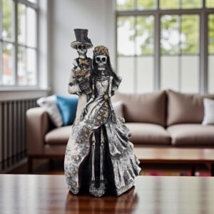 Couple Catrina, Dia De Los Muertos - Day Of The Dead, Human Skeleton, Mexican Catrina, Skull Sculpture,  Catrina Skeleton Figurine Ofrenda