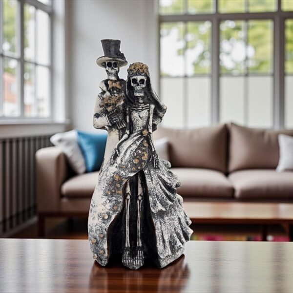 Couple Catrina, Dia De Los Muertos - Day Of The Dead, Human Skeleton, Mexican Catrina, Skull Sculpture,  Catrina Skeleton Figurine Ofrenda