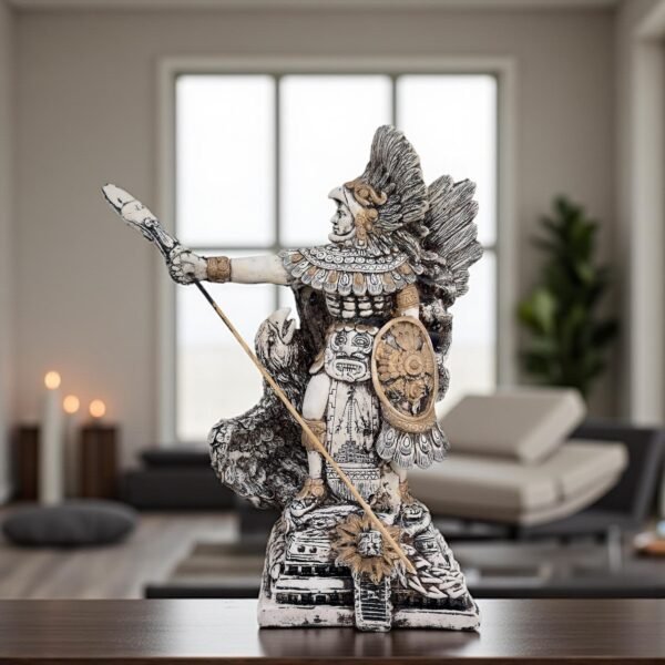 Aztec Warrior In Battle Mexican decoration, Aztec art, Prehispanic, Aztec decor, Mexican statue