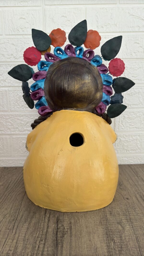 Pachamama Handmade Sculpture – Mexican Mother Earth Art, Colorful Clay Figurine, Spiritual Decor, Indigenous Folk Art, Home Decor Metepec - Image 5
