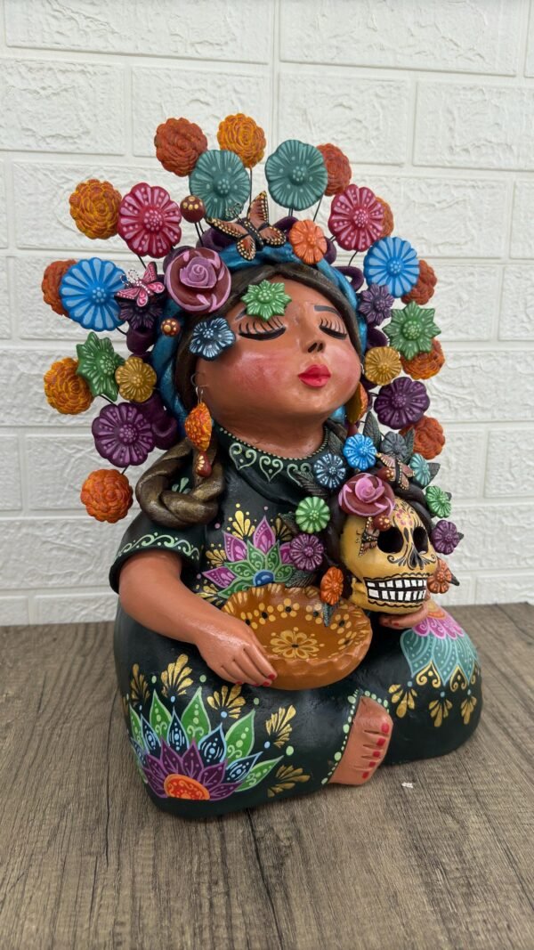 Pachamama Handmade Sculpture – Mexican Mother Earth Art, Colorful Clay Figurine, Spiritual Decor, Indigenous Folk Art, Home Decor Metepec - Image 3