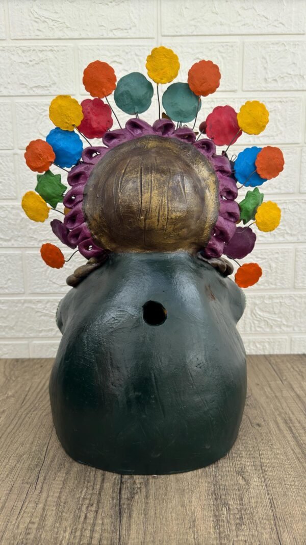 Pachamama Handmade Sculpture – Mexican Mother Earth Art, Colorful Clay Figurine, Spiritual Decor, Indigenous Folk Art, Home Decor Metepec - Image 5