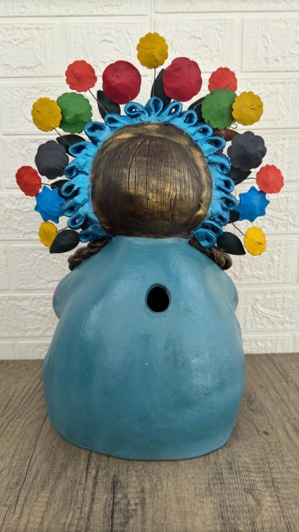 Pachamama Handmade Sculpture – Mexican Mother Earth Art, Colorful Clay Figurine, Spiritual Decor, Indigenous Folk Art, Home Decor Metepec - Image 5