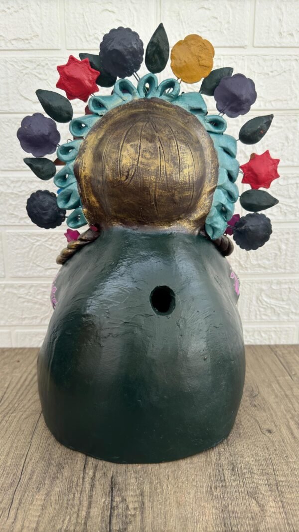 Pachamama Handmade Sculpture – Mexican Mother Earth Art, Colorful Clay Figurine, Spiritual Decor, Indigenous Folk Art, Home Decor Metepec - Image 5