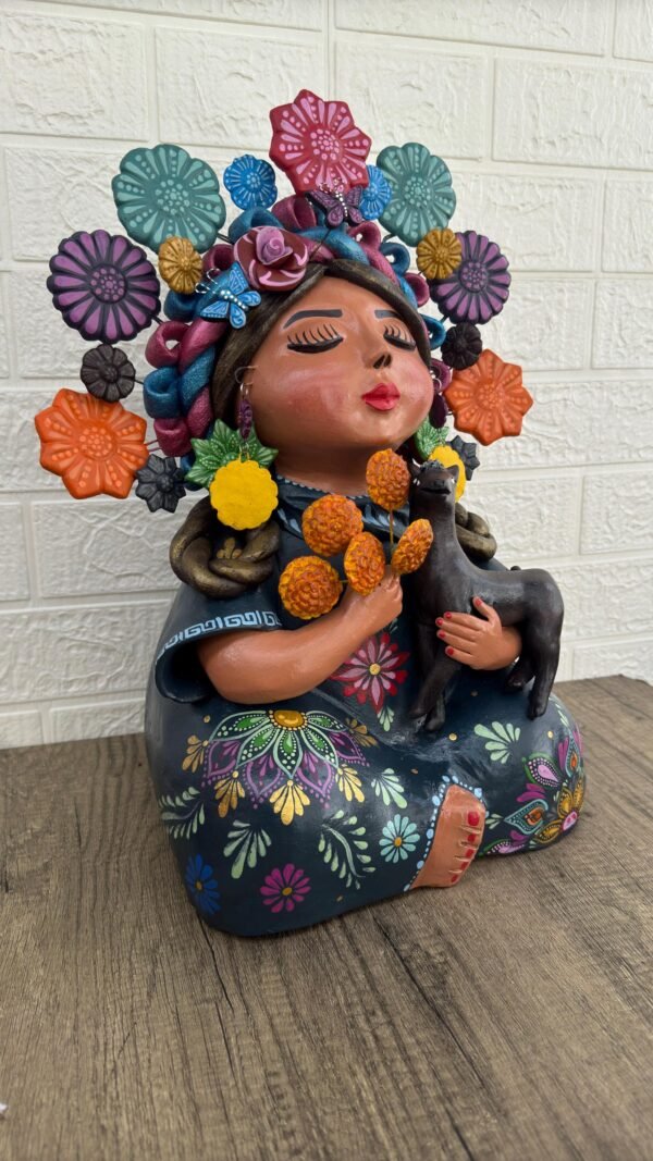 Pachamama Handmade Sculpture – Mexican Mother Earth Art, Colorful Clay Figurine, Spiritual Decor, Indigenous Folk Art, Home Decor Metepec - Image 4