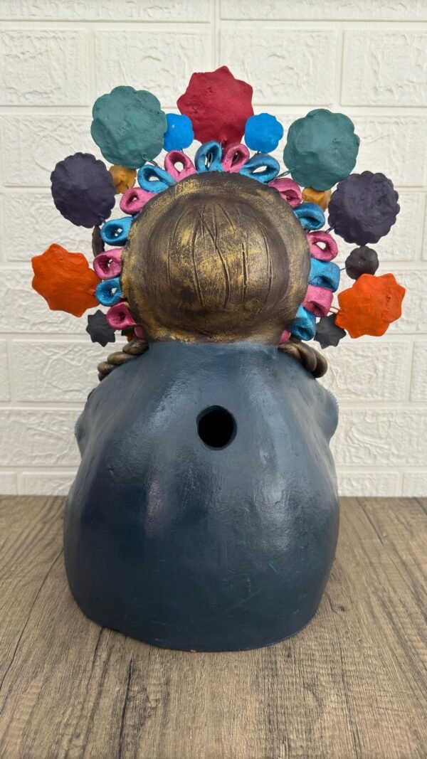 Pachamama Handmade Sculpture – Mexican Mother Earth Art, Colorful Clay Figurine, Spiritual Decor, Indigenous Folk Art, Home Decor Metepec - Image 5