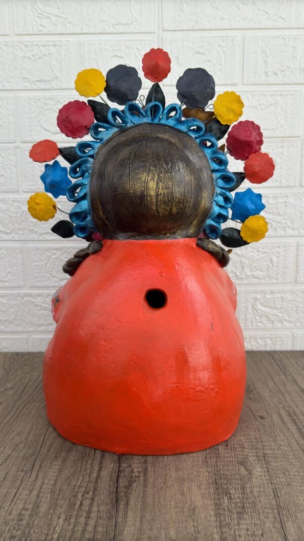 Pachamama Handmade Sculpture – Mexican Mother Earth Art, Colorful Clay Figurine, Spiritual Decor, Indigenous Folk Art, Home Decor Metepec - Image 5