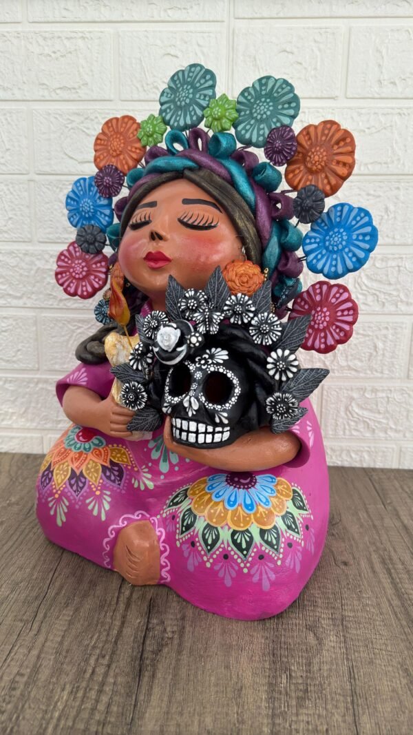 Pachamama Handmade Sculpture – Mexican Mother Earth Art, Colorful Clay Figurine, Spiritual Decor, Indigenous Folk Art, Home Decor Metepec - Image 3