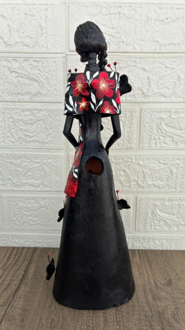 Catrina Skull Frida Kahlo Doll  Michoacan Mexico Made by Artisans Day Of The Dead  Human Skeleton  Mexican Decorations  Sugar Skull 13.8” T - Image 4
