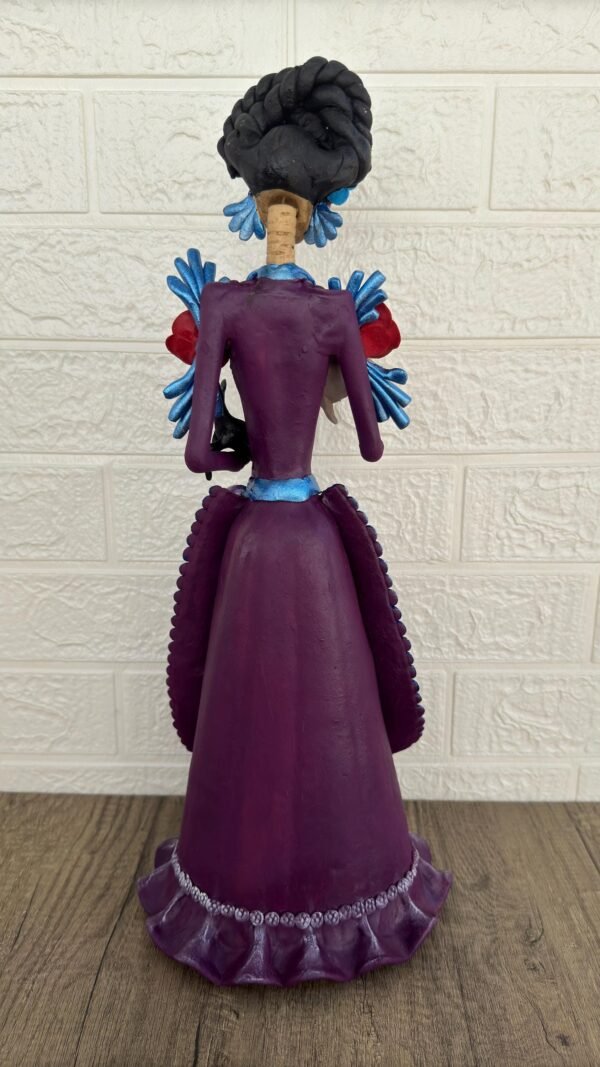 18” Catrina Michoacán Original Clay Handcrafted Frida Kahlo Doll  Day Of The Dead  Human Skeleton  Mexican Decorations  Sugar Skull - Image 6