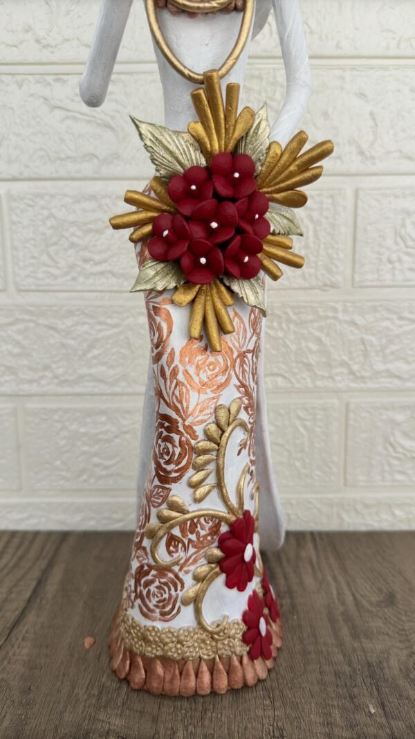 18” Catrina Michoacán Original Clay Handcrafted Frida Kahlo Doll  Day Of The Dead  Human Skeleton  Mexican Decorations  Sugar Skull - Image 5