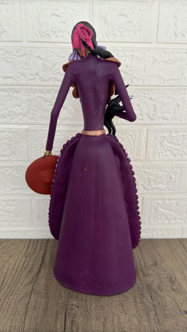 18” Catrina Michoacán Original Clay Handcrafted Frida Kahlo Doll  Day Of The Dead  Human Skeleton  Mexican Decorations  Sugar Skull - Image 6