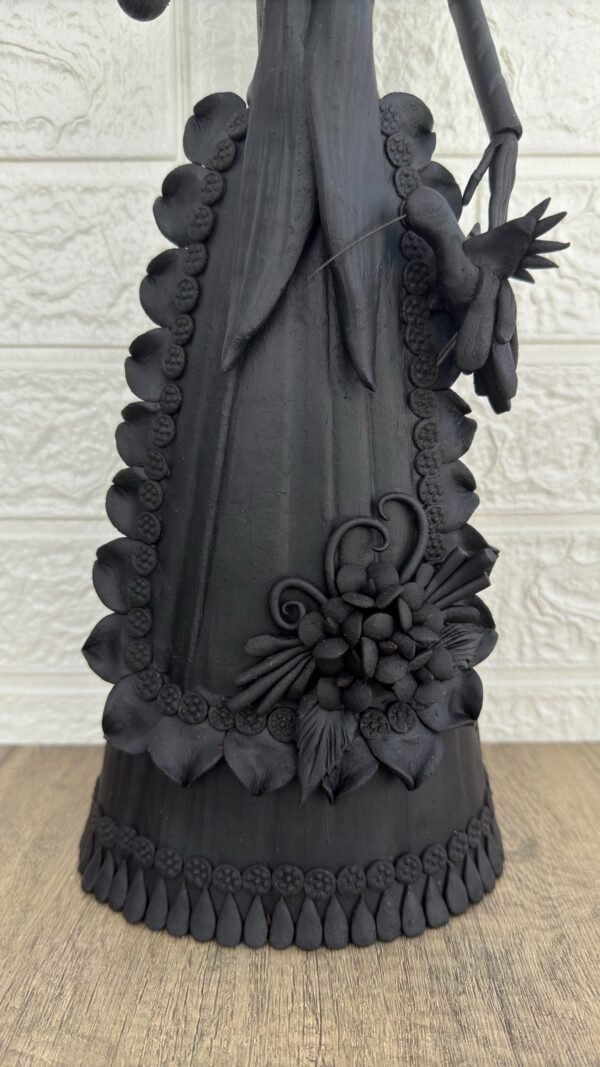 18” Catrina Michoacán Original Clay Handcrafted Frida Kahlo Doll  Day Of The Dead  Human Skeleton  Mexican Decorations  Sugar Skull - Image 5