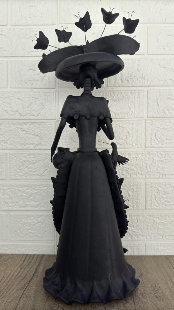 18” Catrina Michoacán Original Clay Handcrafted Frida Kahlo Doll  Day Of The Dead  Human Skeleton  Mexican Decorations  Sugar Skull - Image 6