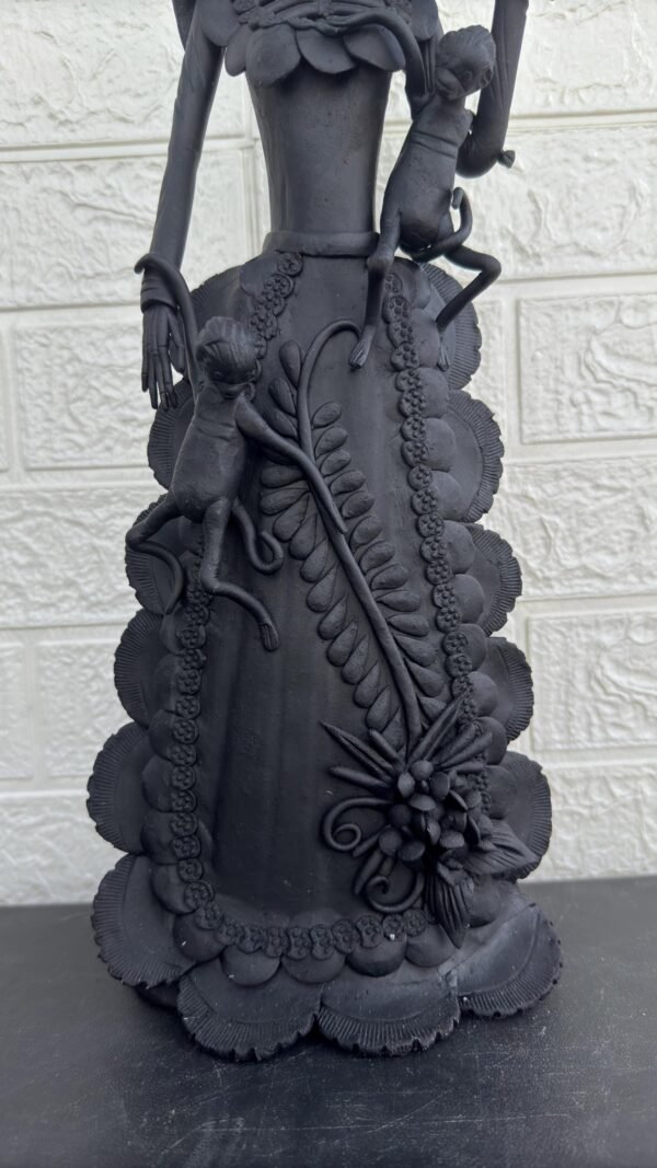 18” Catrina Michoacán Original Clay Handcrafted Frida Kahlo Doll  Day Of The Dead  Human Skeleton  Mexican Decorations  Sugar Skull - Image 5