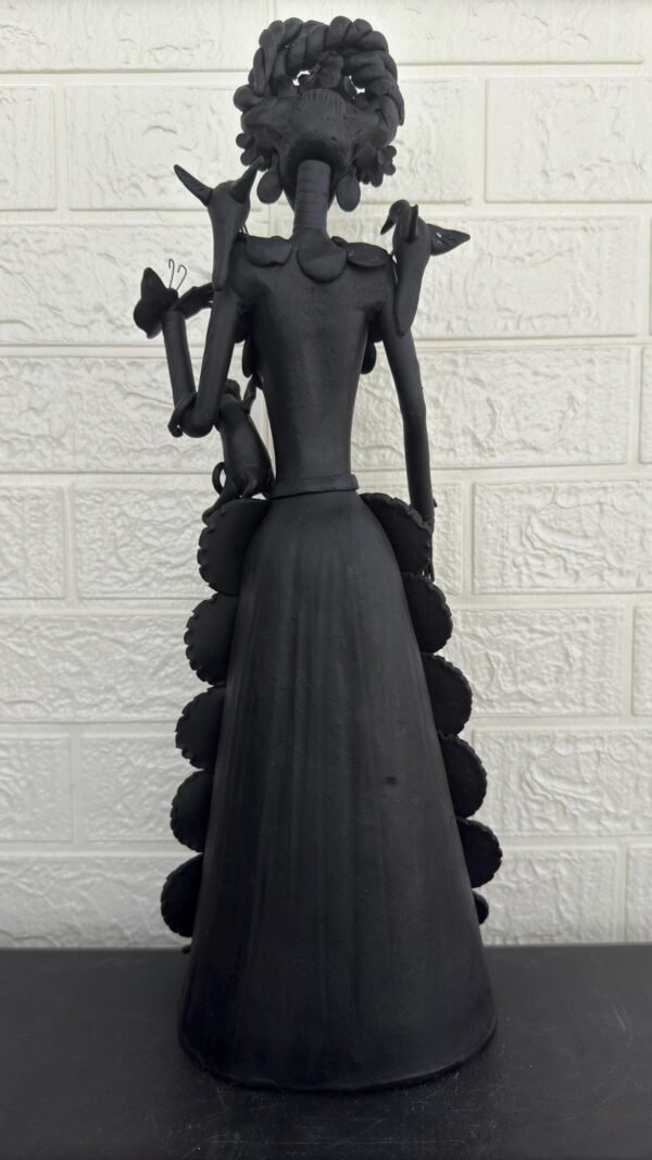18” Catrina Michoacán Original Clay Handcrafted Frida Kahlo Doll  Day Of The Dead  Human Skeleton  Mexican Decorations  Sugar Skull - Image 6