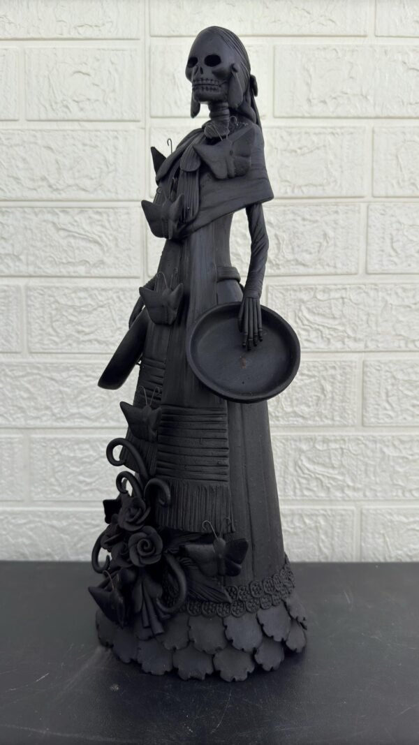 18  Catrina Michoacán Original Clay Handcrafted Frida Kahlo Doll  Day Of The Dead  Human Skeleton  Mexican Decorations  Sugar Skull - Image 4