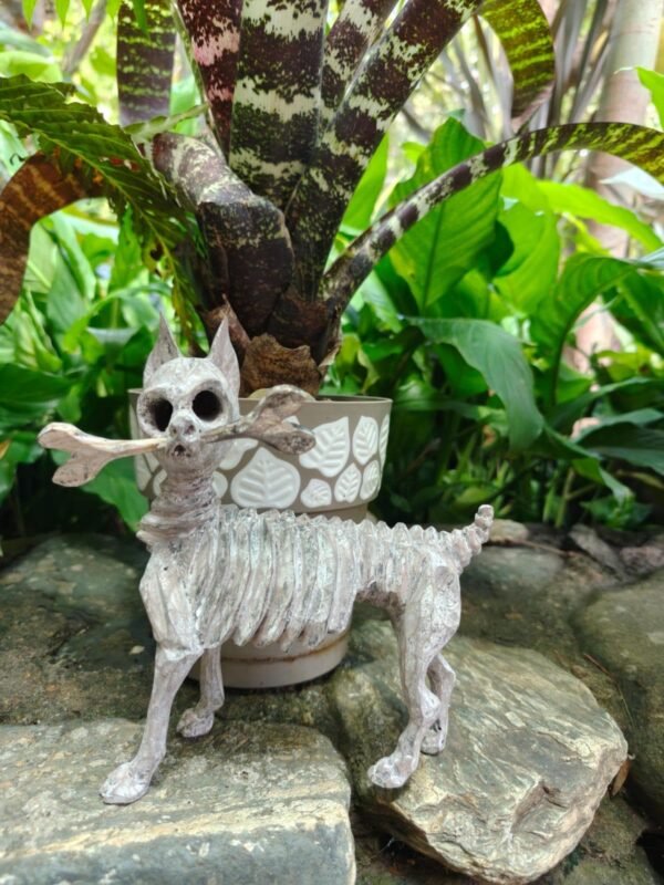 Skeletal/Bone Dog statue  Alebrije Sculpture, Wooden Chihuahua  Mexican  Pet Figure, Made Of Wood And Carved By Hand ASK FOR CUSTOMIZE