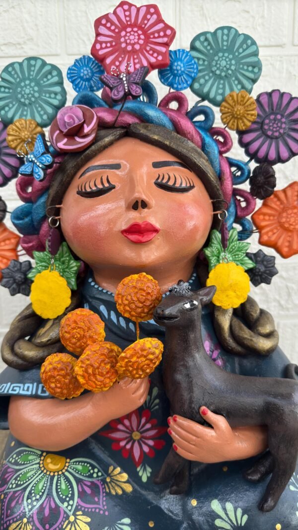 Pachamama Handmade Sculpture – Mexican Mother Earth Art, Colorful Clay Figurine, Spiritual Decor, Indigenous Folk Art, Home Decor Metepec - Image 2