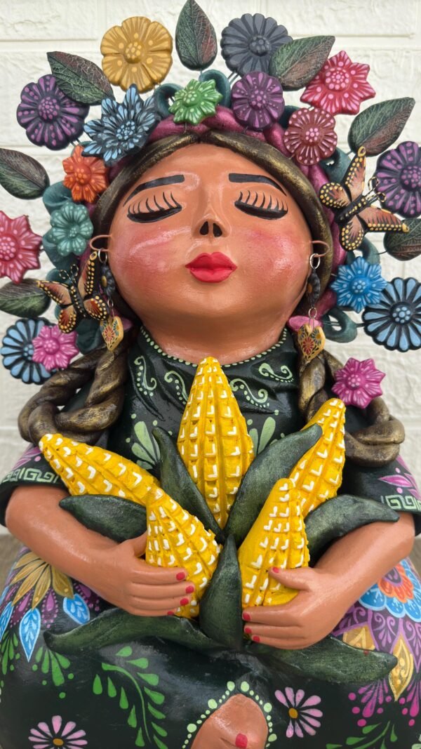 Pachamama Handmade Sculpture – Mexican Mother Earth Art, Colorful Clay Figurine, Spiritual Decor, Indigenous Folk Art, Home Decor Metepec - Image 2
