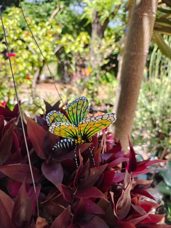 Butterflie Figurine Statue Oaxaca Mexican Folk Art Alebrije Sculpture, Wooden As Mexican Decoration, Made Of Wood And Carved By Hand