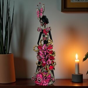Catrina Skull Frida Kahlo Doll  Michoacan Mexico Made by Artisans Day Of The Dead  Human Skeleton  Mexican Decorations  Sugar Skull 13.8” T