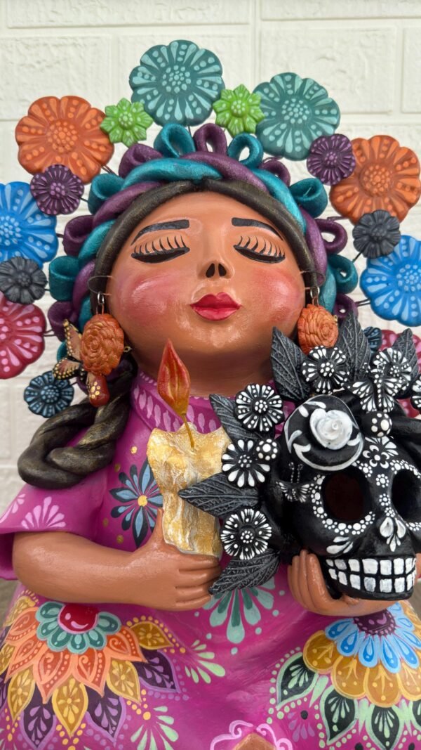Pachamama Handmade Sculpture – Mexican Mother Earth Art, Colorful Clay Figurine, Spiritual Decor, Indigenous Folk Art, Home Decor Metepec - Image 2