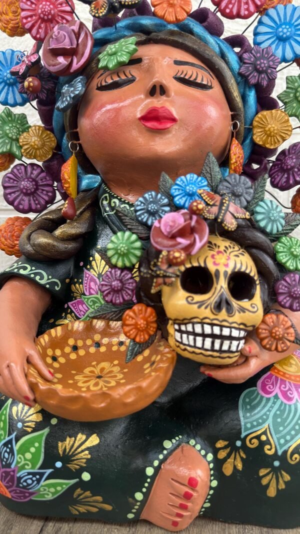 Pachamama Handmade Sculpture – Mexican Mother Earth Art, Colorful Clay Figurine, Spiritual Decor, Indigenous Folk Art, Home Decor Metepec - Image 2