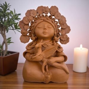 Pachamama Handmade Sculpture – Mexican Mother Earth Art, Colorful Clay Figurine, Spiritual Decor, Indigenous Folk Art, Home Decor Metepec