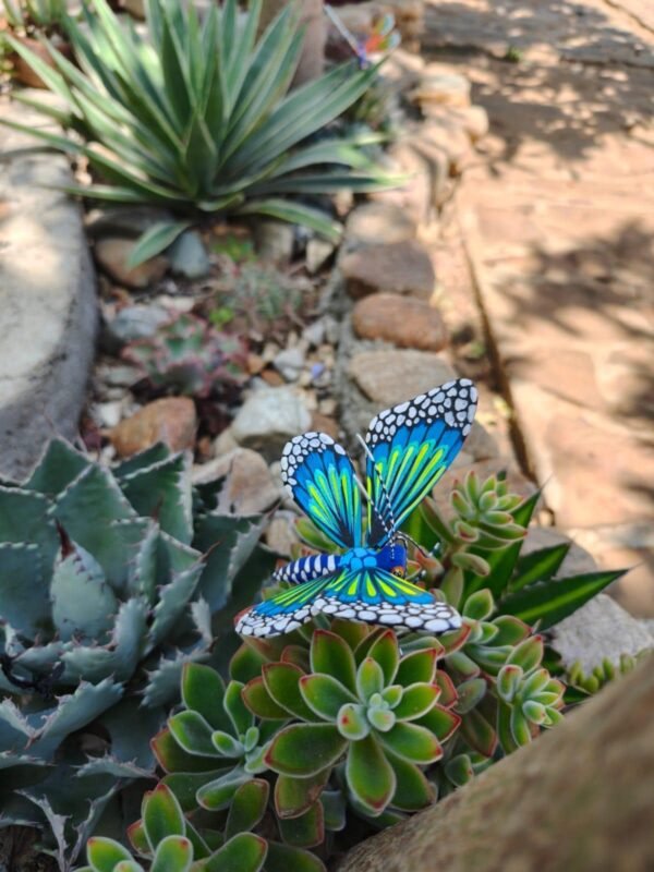 Butterflie Figurine Statue Oaxaca Mexican Folk Art Alebrije Sculpture, Wooden As Mexican Decoration, Made Of Wood And Carved By Hand - Image 2