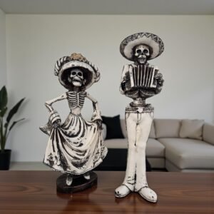 Catrina, Day Of The Dead, Human Skeleton Mexican Catrina, Skull Sculpture, Skeleton Couple (2), Día De Los Muertos Ofrenda Home Decor