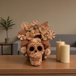 Filigrana Clay Skull Día De Los Muertos Artistic  Oaxaca México By Artisans Handmade Crafts, Home Decor Folk Art,  Pastillaje Technique