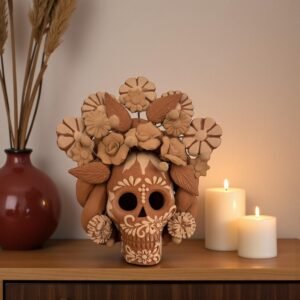 Filigrana Clay Skull Día De Los Muertos Artistic  Oaxaca México By Artisans Handmade Crafts, Home Decor Folk Art,  Pastillaje Technique