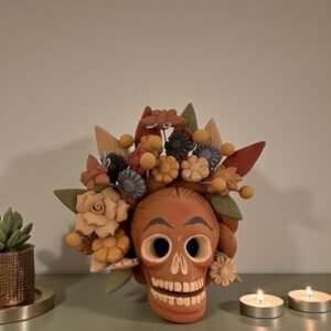 Pigment Clay Skull Día De Los Muertos Frida Artistic  Oaxaca México By Artisans Handmade Crafts, Home Decor Folk Art,  Pigmentos Naturales