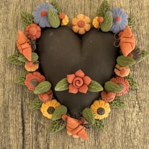 Filigrana Clay Heart Wall Hanging Ornament Artistic  Oaxaca México By Artisans Handmade Crafts, Home Decor Folk Art,  Pastillaje Technique